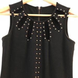 Sleeveless Studded Mini Dress Cutout Neckline S